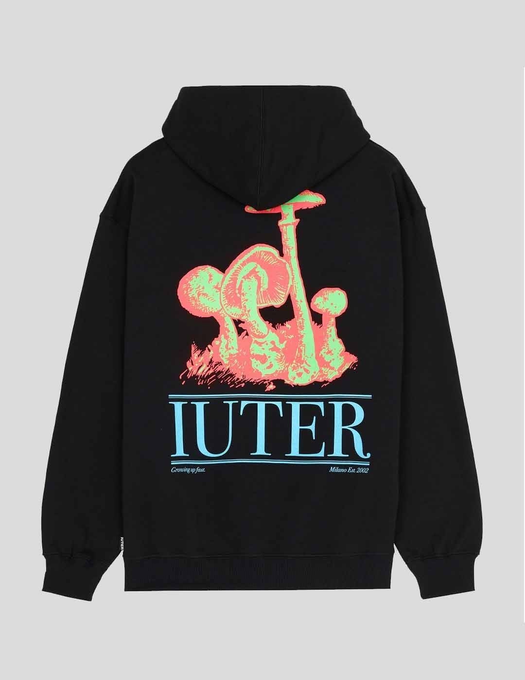 UTER crescente hoodie nero